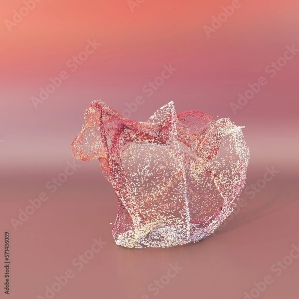 Obraz colored background with particles, on the background of the ball