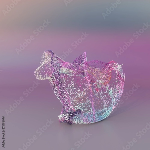 Obraz colored background with particles, on the background of the ball