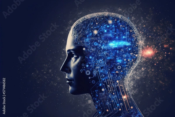 Fototapeta Tech Evolution: The Rise of AI in Business. Generative AI