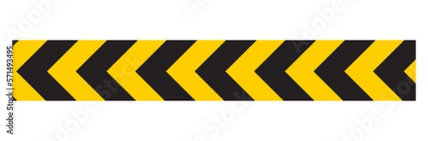 Fototapeta Caution tape set of yellow warning ribbons. Abstract warning lines for police, accident, under construction. Vector danger tape collection.