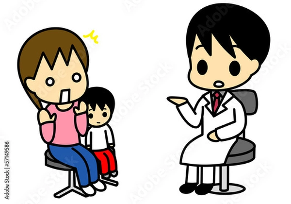 Obraz 診察　親子