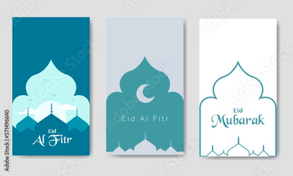 Obraz Eid Al Fitr Mosque Bundle Template