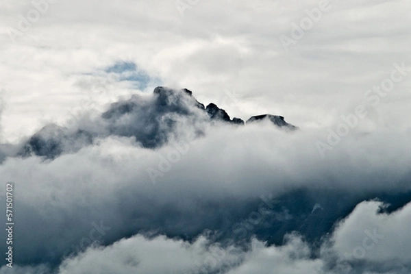 Obraz Mountains in Northern Norway embraced in clouds