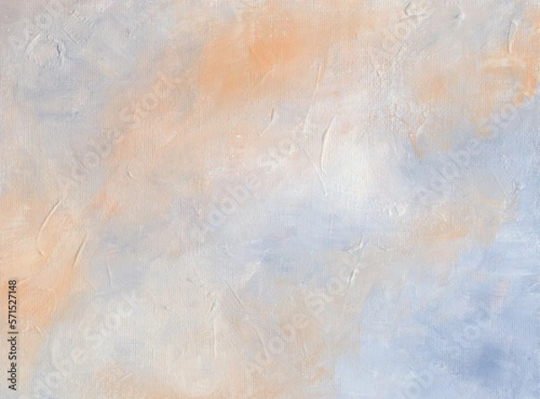 Obraz Abstract background. Canvas, acrylic. Sky blue background. Hand-drawn