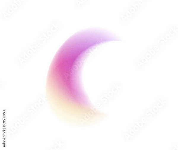 Fototapeta Grainy Gradient Textured Blob Shapes. Abstract Transparent PNG element. Trendy design resources, Purple orange and yellow. Modern design trends.