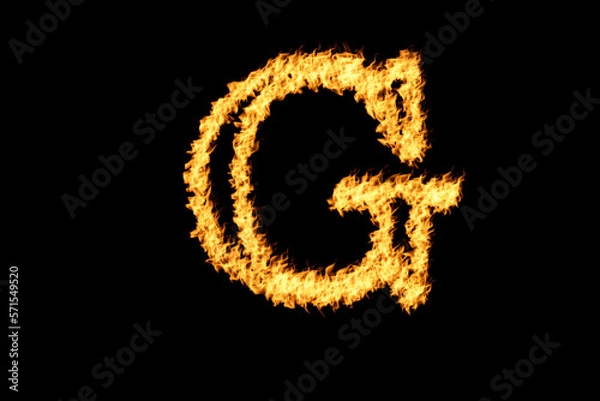 Fototapeta 炎のアルファベット