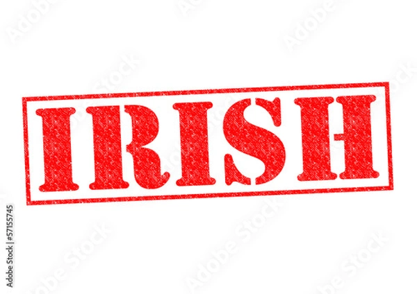 Fototapeta IRISH Rubber Stamp