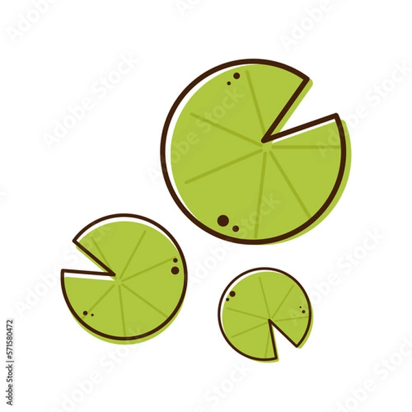 Fototapeta Lily pad icon. Lily cartoon vector on white background.