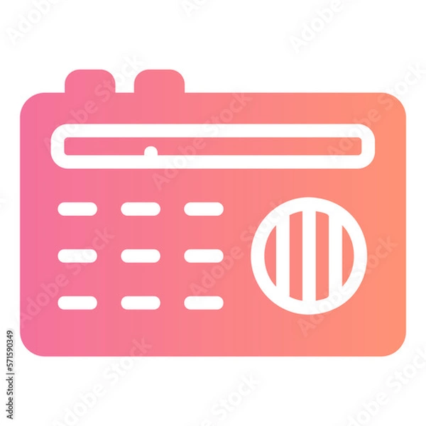 Obraz radio gradient icon