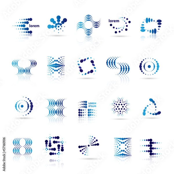 Fototapeta Design Elements Set - Isolated On White Background