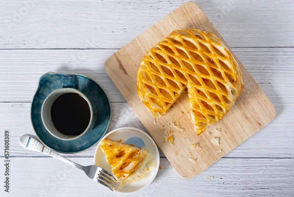 Obraz coffee with apple pie