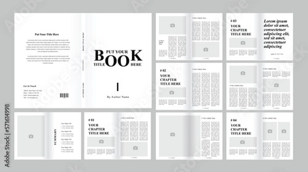Fototapeta Book layout and Book template design