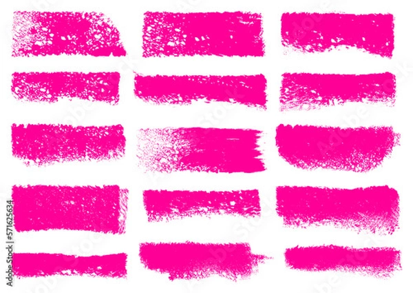Fototapeta Set Fünfzehn Pinke Stempel Schwamm