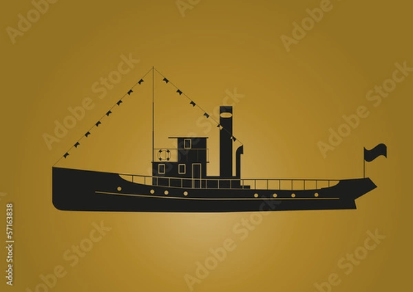 Fototapeta Пароход