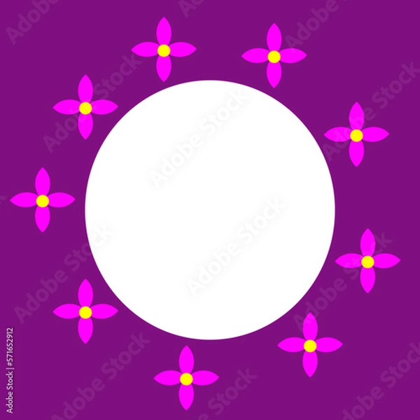 Fototapeta Frame with flowers for text, photo