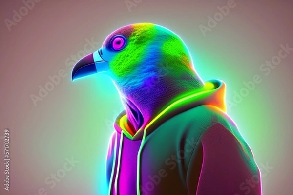 Obraz abstract background with colorful parrot