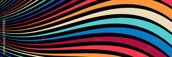 Fototapeta Abstract dark vintage ray retro art paper op art stripe line design background