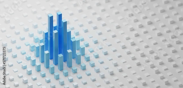 Fototapeta Blue bar graph illustration