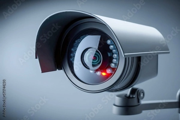 Fototapeta Security CCTV camera. Generative AI