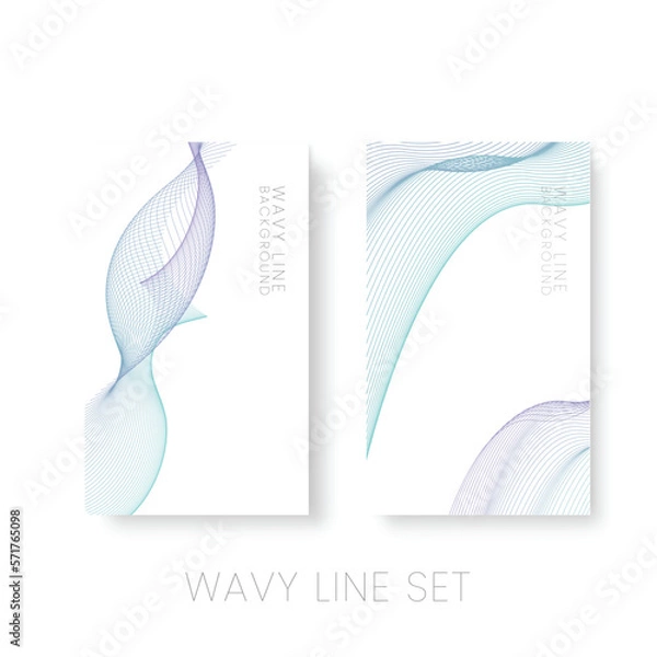 Obraz Blue purple Wavy line set