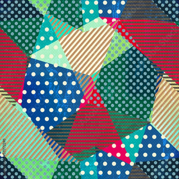 Obraz Cloth seamless pattern with grunge texture.