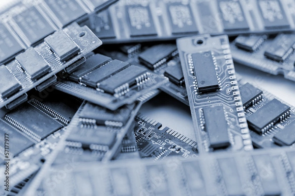 Obraz Many different computer memory modules