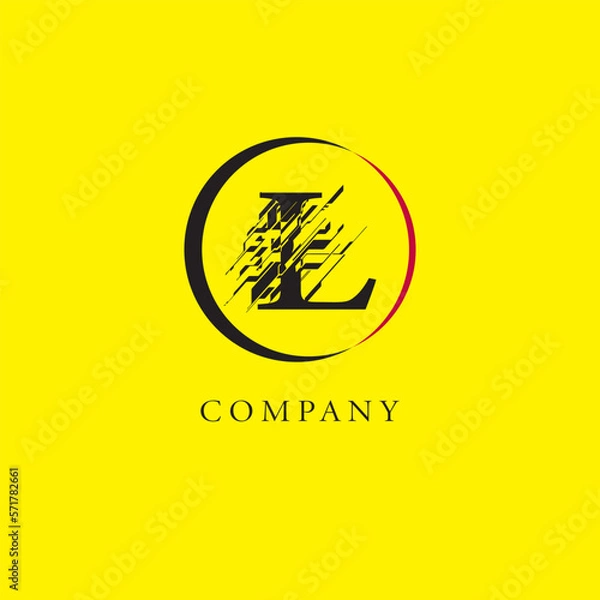 Fototapeta Vector L Logo, Beautiful Logotype for luxury branding. Elegant and stylish broken font design for your company.