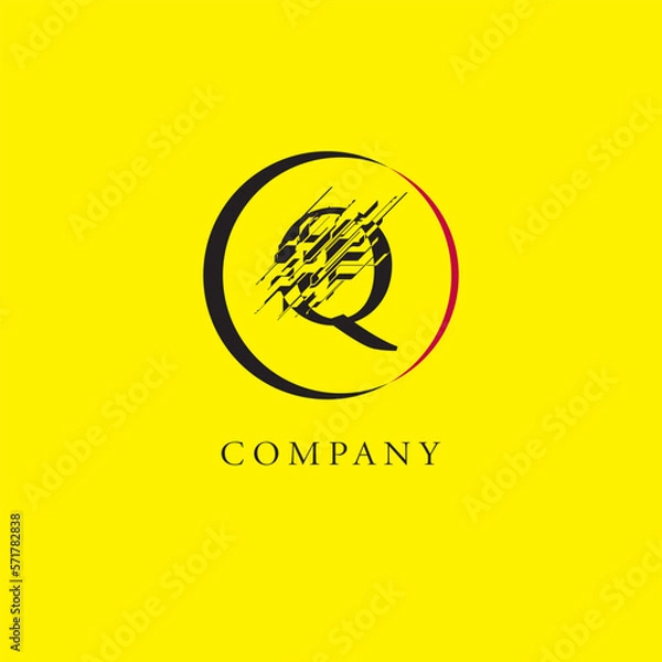 Obraz Vector Q Logo, Beautiful Logotype for luxury branding. Elegant and stylish broken font design for your company.