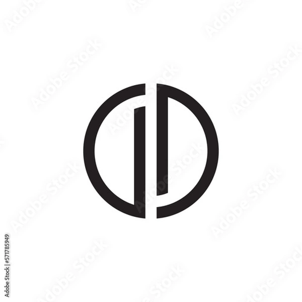 Obraz letter DD logo design vector illustration on white background.