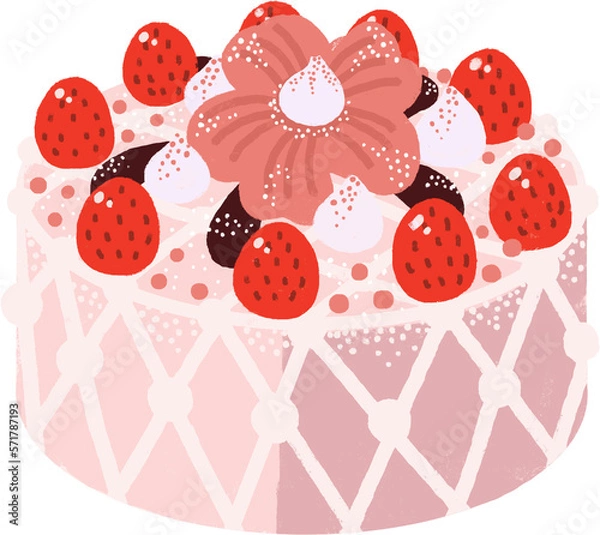 Fototapeta 海外のカラフルなケーキ(ピンク)