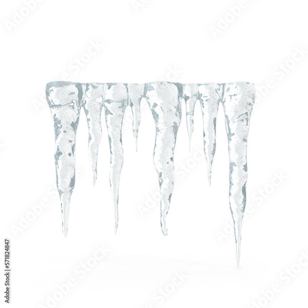 Obraz icicles on a white background