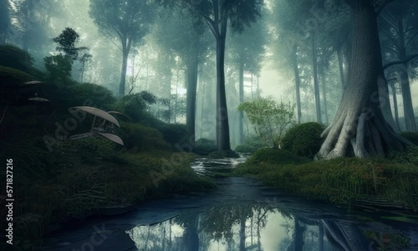 Obraz Future forest island