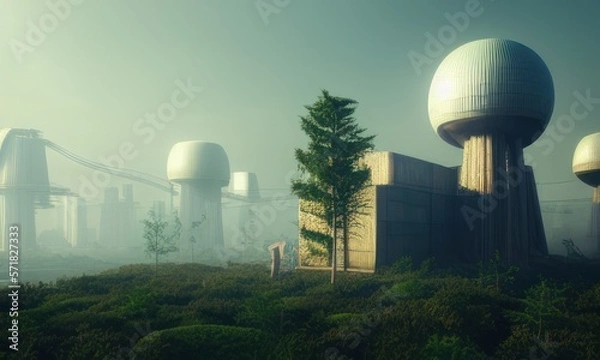 Obraz Future forest island