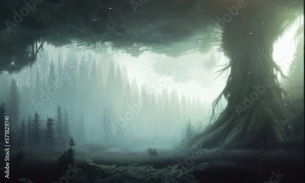 Obraz Future forest island