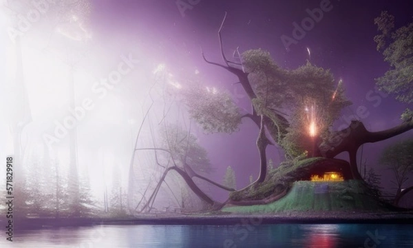 Obraz Future forest island
