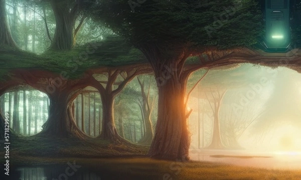 Obraz Future forest island