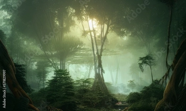 Obraz Future forest island
