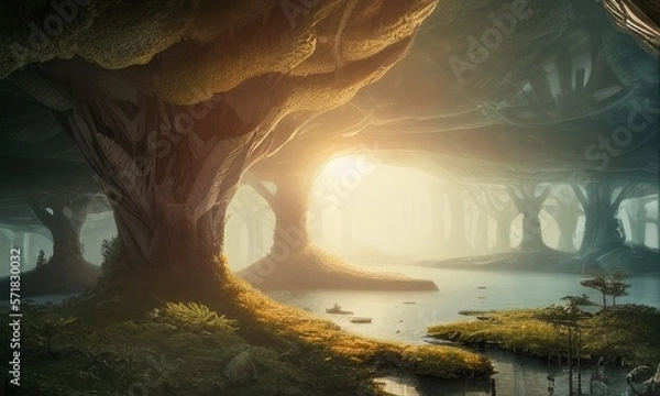 Obraz Future forest island