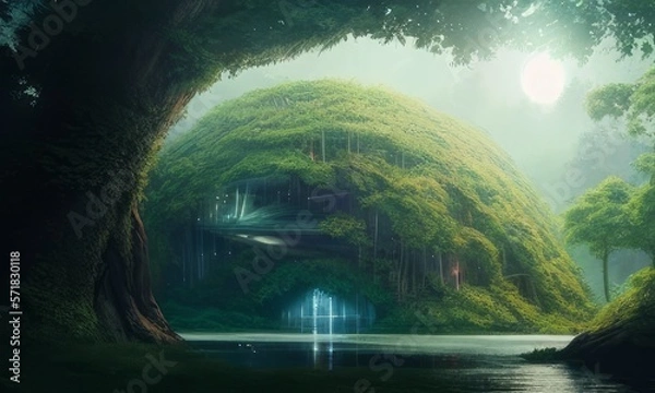 Obraz Future forest island