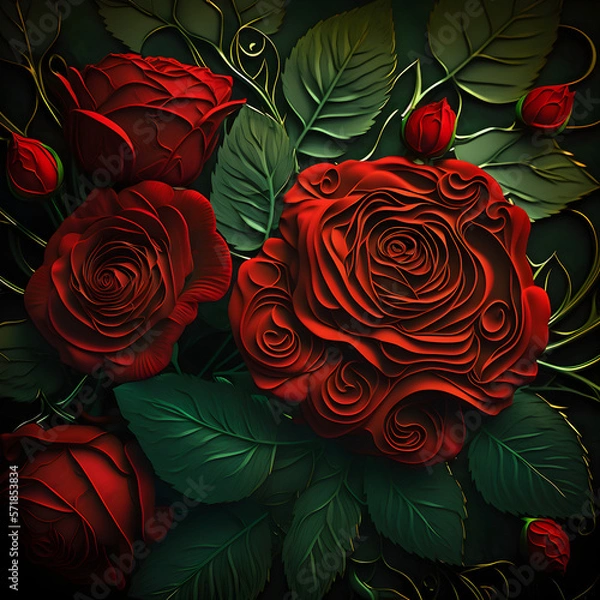 Fototapeta Red Roses 