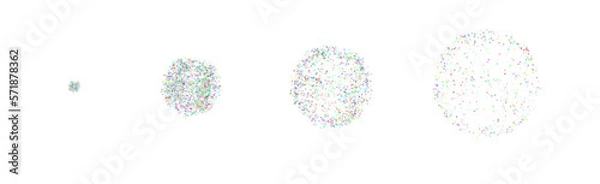 Obraz はじけるレインボーの粒４種類