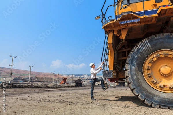 Obraz Big Truck and Worker