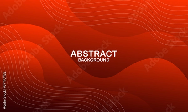 Fototapeta Abstract red wave background. Vector illustration