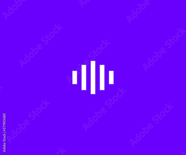 Fototapeta flat vector abstract line icon logo.