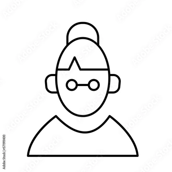 Fototapeta Lady Vector Icon easily modified

