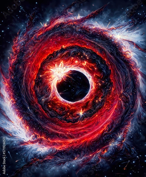 Fototapeta Red space explosion