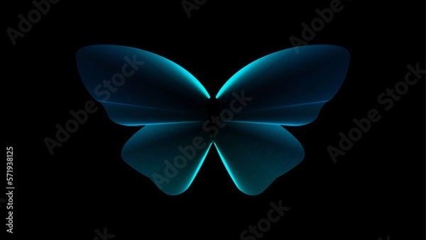 Fototapeta Concept of metaverse, virtual reality experience with abstract sphere, Shiny abstract butterfly futuristic wave vector illustration eps10 lines technology backgound