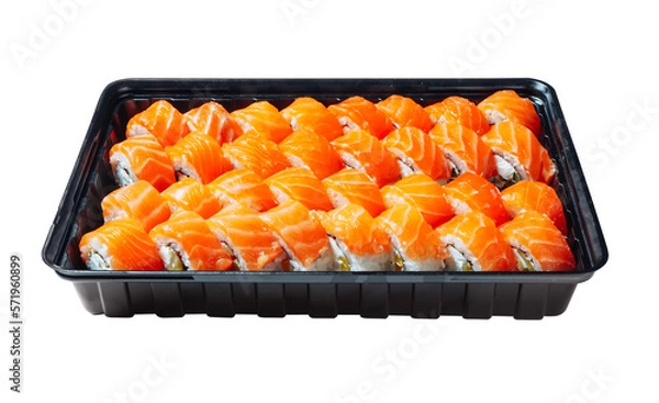 Fototapeta Philadelphia set rolls isolated on white. Ready for clipping path.