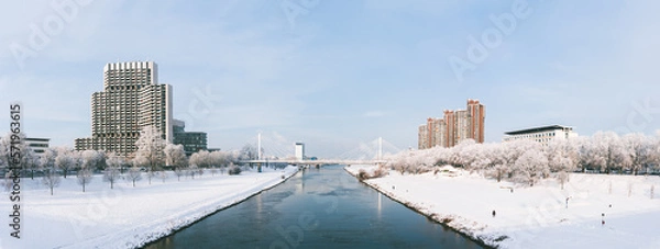 Obraz Mannheim Schnee Panorama