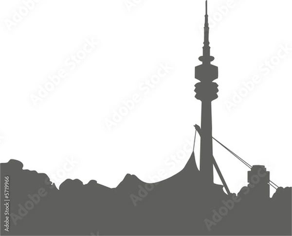 Fototapeta München, Olympiaturm, Olympiastadion